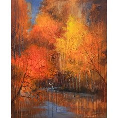 Tahir Bilal Ummi, 24 x 30 Inch, Oil on Canvas, Landscape Painting, AC-TBL-101